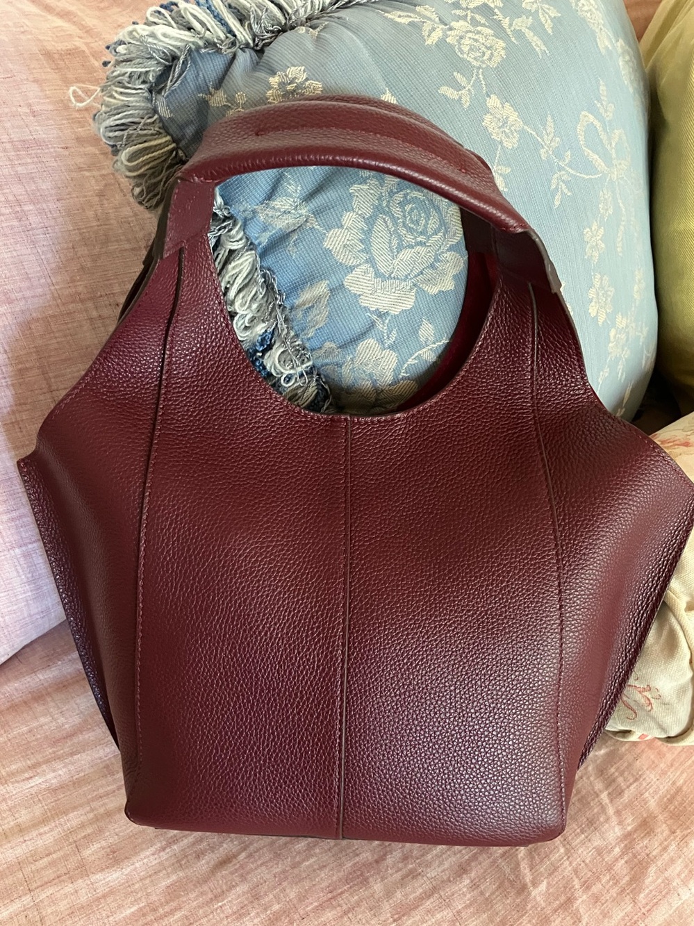 RSVP Paris Parachute Mini Bag in Grained Burgundy - Picture 3 of 6